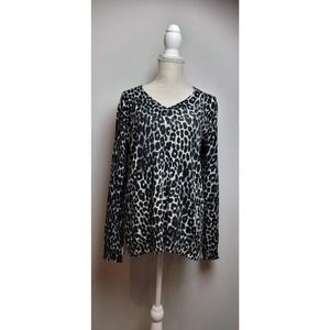 Michael Michael Kors Ladies Size Medium Leopard Print Pullover Sweater